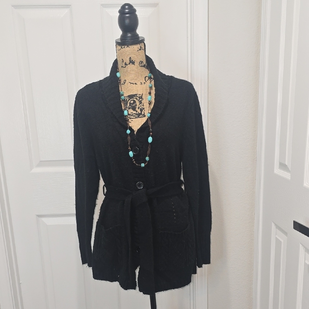 Source Unknown Black Cardigan Sweater